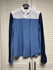 WOOYOUNGMI ウーヨンミ コレクション デニム バイカラーシャツのサムネイル
