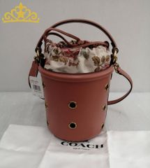 COACH GRM DRWS BKT BG ハンドバッグ ピンク - メルカリ