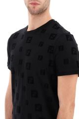 タグ付き新品未使用品】FENDIフェンディのズッカ柄切替Tシャツ 黒 S