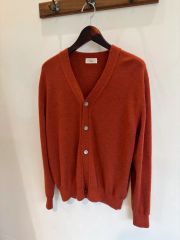 希少70s Sears オレンジ Vネック カーディガン - メルカリ