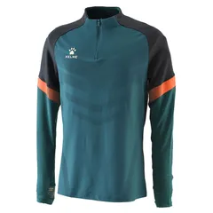ケルメ KELME ハーフジッパートレーニングジャケット サッカー・フットサル ウェア(メンズ・ユニ) (8061TT1007)、(365)グリーンＸブラック