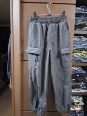 グレー カーゴ ジョガー パンツ (130)