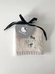 ブラック ハローキティ 刺繍 ハンカチ 日本正規品 プレゼント セット