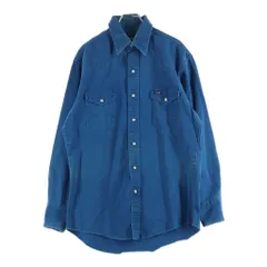 Wrangler (ラングラー) 80-90S WESTERN L/S SHIRT ウエスタン 長袖 シャツ ブルーのサムネイル
