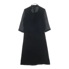 LANVIN (ランバン) フォーマル レイヤードデザイン 長袖 ドレス ワンピース ブラック 0771514 レディースのサムネイル