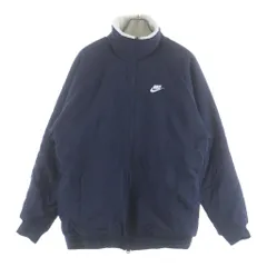 NIKE (ナイキ) VM SWOOSH FULL ZIP JACKET スウッシュ フルジップ リバーシブル ボアジャケット ホワイト/ネイビー BQ6546-114のサムネイル