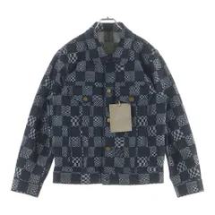 LOUIS VUITTON (ルイヴィトン) ボタンアップ ダミエデニムジャケット ブラック/グレー RM212Q EW2 HLA50Wのサムネイル