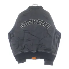 SUPREME (シュプリーム) 23SS Denim Sleeve MA-1 デニムスリーブ ジップアップ フライトジャケット ブルゾン ブラックのサムネイル