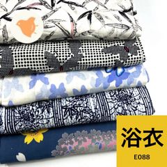 浴衣 リップル 4枚 綿 着物まとめ売り【E083】同梱購入歓迎 リメイク用
