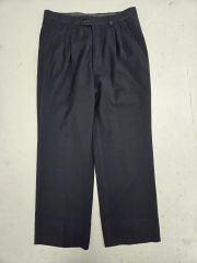至極の一本】90s GIVENCHY ウールギャバジン ワイドスラックス 黒系