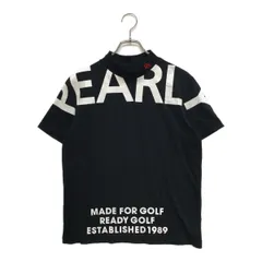中古 メンズ パーリーゲイツ PEARLY GATES 半袖シャツ 4(M) 紺 ネイビー モックネック