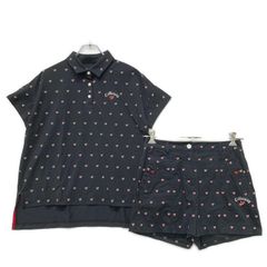  トミーヒルフィガー ドット シャツとミニスカートセット ゴルフウェア TOMMY トミーヒルフィガー ドット シャツとミニスカートセット ゴルフ