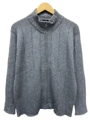 Paul Smith COLLECTION (ポールスミスコレクション) 無地 フルジップ 長袖 ニット セーター 日本製 L グレー メンズ/028のサムネイル