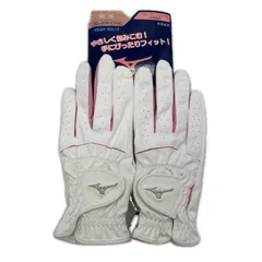 未使用品 ミズノゴルフ mizunoGOLF グローブ  20cm ホワイト/ピンク エフィル 両手用 合成皮革のサムネイル