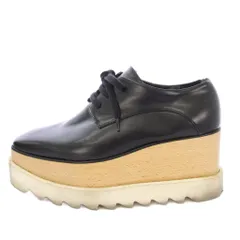 ステラマッカートニー STELLA McCARTNEY エリス Elyse プラットフォームシューズ レザー 36 黒 ブラック 363997 /TK ■GY62