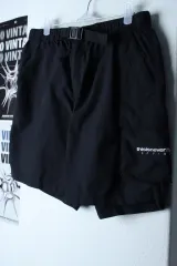 (S-M) ディスイズネバーザット ハーフパンツ パンツ ベルト付き ナイロン ブラック-25B5のサムネイル