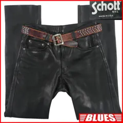 Schott ショット レザーパンツ W32 本革 ブラック USA製 バイク ライディング 革パンツ 90s ヴィンテージ 本皮 レザーパンツ_ウエスト78cmから82cm一覧←SEULB屋着古← HS632