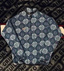 Columbia 1/4 Zip フリース プルオーバー ブルー スノウ フラワーのサムネイル