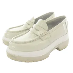 エムエムシックス メゾンマルジェラ MM6 Maison Margiela 厚底ローファー シューズ レザー 38 グレーのサムネイル