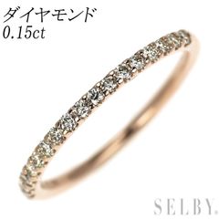 K14WG ダイヤモンドリング 11号 0.11CT ハーフエタニティリング - メルカリ