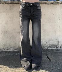 yuni △cotton denim back gom パンツ - メルカリ