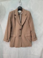 ラルディーニ LARDINI ジレ ベスト コットンリネン ブラウン 茶色 46