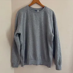 (^w^)b  【H&M】Divided　バイカーデザイン クルーネックスウェット サイドジップ付 長袖　トップス　パーカー　トレーナー　プルオーバー　コットン　カジュアル　裏起毛　防寒　ゆったり　サイドジップ　スウェット　メンズ　Mサイズ　OM12539ON