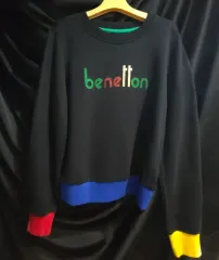 BENETTON ベネトン ブラック COLOR ブロック スウェットのサムネイル