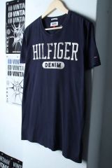 TOMMY HILFIGER 90s USA製 リンガーTシャツ カレッジ風ロゴ - メルカリ