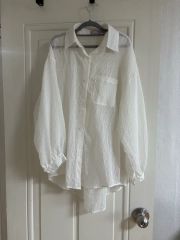 UNITED ARROWS 涼感リネン100 ギャザーブラウス ホワイト F - メルカリ