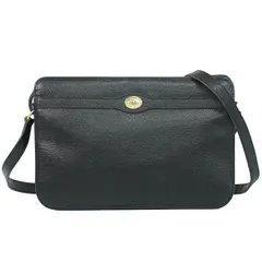 本物 クリスチャン ディオール Christian Dior レザー ショルダーバッグ ポシェット ブラック バッグ 中古・