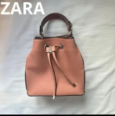 ZARA ライトピンク バケットバッグ