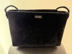 【美品】kate spade ケイトスペード ベロア ショルダーバッグ ブラック