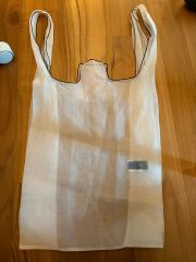 オーガンジー シースルー ナチュラル エコ バック バッグ バンド 新品 