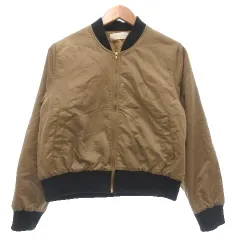 ショコラフィネローブ chocol raffine robe ブルゾン 無地 リブ襟 長袖 ジップアップ F カーキ /SD ■ECF004のサムネイル
