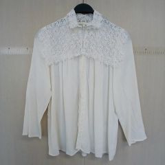 新品 LOUNIE レースブラウス アンダーキャミソール付 ホワイト 38 