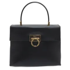 サルヴァトーレフェラガモ Salvatore Ferragamo ガンチーニ ハンドバッグ レザー ブラック