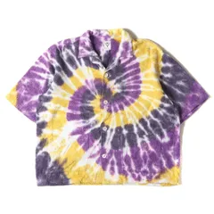 south2 west8 サウスツー ウエストエイト シャツ サイズ:M 24SS 現行モデル タイダイ コットンパイル カバナシャツ Cabana Shirt Cotton Pile Tie Dye オープンカラー 開襟 イエロー パープル トップスのサムネイル