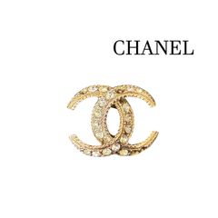 ☆CHANEL☆ココマーク☆チェーンスイング☆片耳ピアス☆ラインストーン