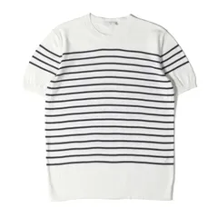 CIRCOLO 1901 チルコロ 1901 Tシャツ ホワイト ネイビー 白紺 サイズ:M | パネルボーダー コットンニット Tシャツ (CN 3124) | MADE IN ITALY | トップス カットソー 半袖【メンズ】【中古】のサムネイル
