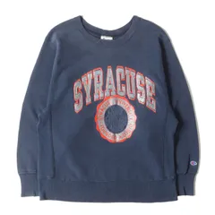 【雰囲気抜群 トリコタグ】Champion vintage チャンピオン ヴィンテージ スウェット サイズ:M | 80s カレッジロゴ リバースウィーブ スウェットシャツ | USA製 | シラキュース大学 | ネイビー | 80年代 古着【中古】
