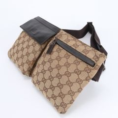 GUCCI グッチ ボディバッグ シェリーライン GG キャンバス レザー
