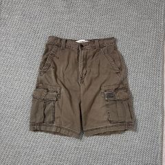 90s Wrangler カーゴショーツ ブラウン バギー フェード 膝下 古着