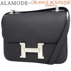 HERMES(エルメス) べアンコンパクト ブラック黒 トゴ ゴールド金具 W