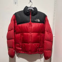 THE NORTH FACE ヌプシ ダウン ナイロン 赤黒 No.178 - メルカリ