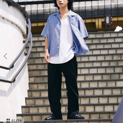 予約完売)glamb THE BLUE HEARTS Open Collar Shirt / ザ