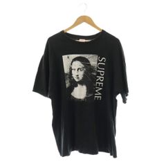 大人気 シュプリーム 18ss Tee モナリザ 半袖Tシャツブラック系M