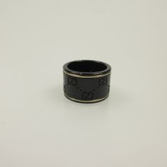 19880✨グッチ アイコンリング ワイド 指輪 シンセティックコランダム