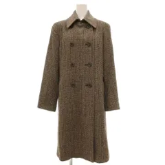 アリスバーリー Aylesbury 美品 コート ウール 9 茶 ブラウン ダブルブレスト レギュラーカラー 総柄 /NL ■ECF004のサムネイル