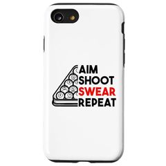 [Brand New] Billiards Pool Aiming Shooting Vow Repeated Smartphone Case for iPhone SE (2020) / 7 / 8